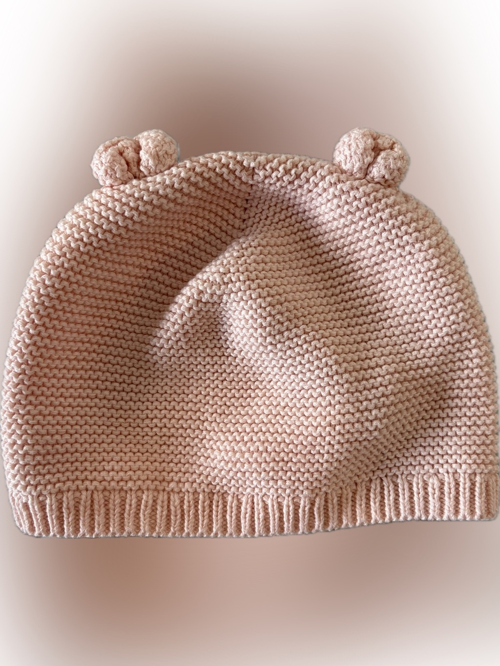 GAP soft Pink Beany 18-24m - bear ears hat baby girl